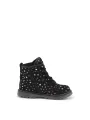 Schwarze Stiefeletten mit Sternen-Pailletten