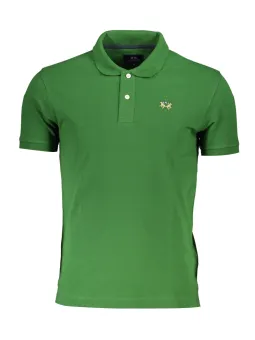 LA MARTINA Slim Fit Poloshirt Grün mit Stickerei