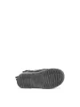 Schwarze Lederstiefel mit strapse und Sohle
