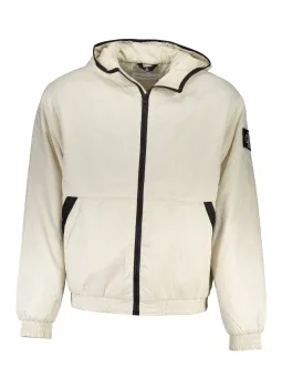 Nachhaltige Calvin Klein Kapuzenjacke Beige - Stil & Umweltbewusst