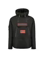 Schwarze Herrenjacke mit Kapuze