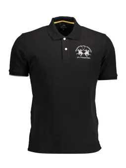 Elegantes LA MARTINA Polo Schwarz, Regular Fit