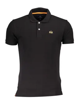 "La Martina Schwarzes Slim Fit Polo - Kurzarm Eleganz"