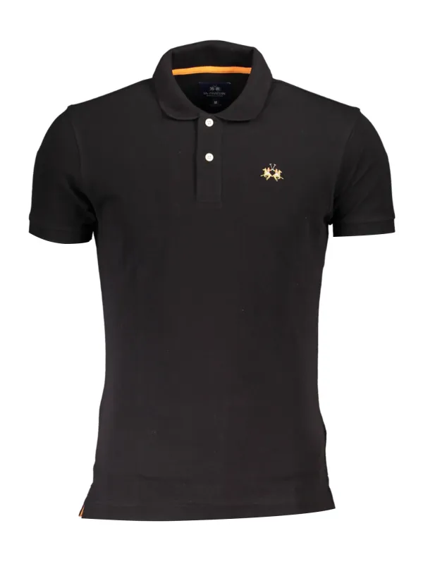 "La Martina Schwarzes Slim Fit Polo - Kurzarm Eleganz"