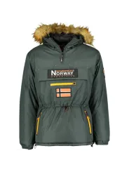 Graue Herren Winterjacke mit Kapuze