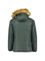 Dunkelgraue Winterjacke mit Kapuze