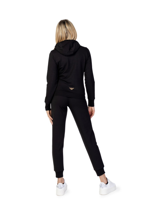 Schwarzer Hoodie und Jogginghose Ea7