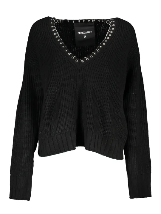 "Patrizia Pepe Blusen im Sale | Patrizia Pepe 2K0219K134_NEK103NERO online kaufen"|Planet-Deluxe