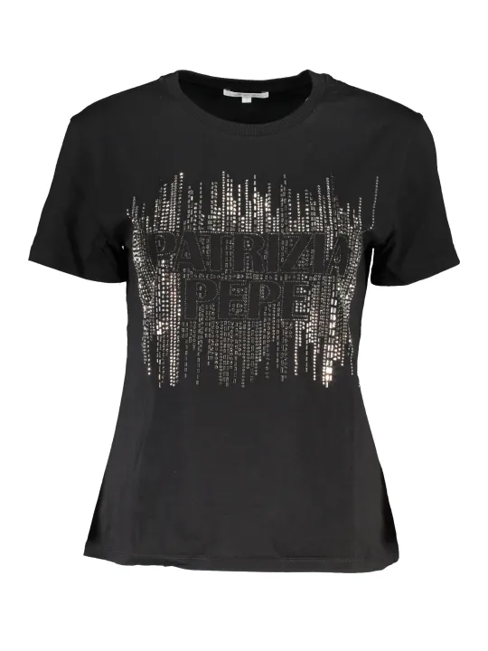 "Patrizia Pepe T-Shirts im Sale | Patrizia Pepe 2M4341J043_NEK103NERO online kaufen"|Planet-Deluxe