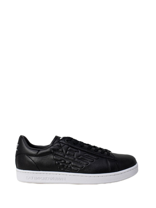 Schwarze EA7 Leder Sneaker