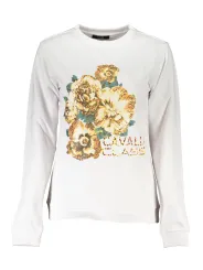 "Cavalli Class Startseite im Sale | CAVALLI CLASS WEISSES SWEATSHIRT FÜR DAMEN OHNE REISSVERSCHLUSS online kaufen"|Planet-Deluxe