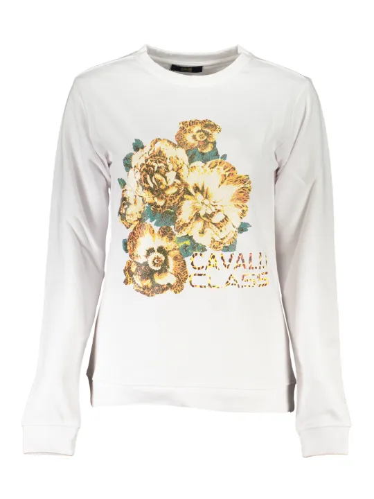 "Cavalli Class Startseite im Sale | CAVALLI CLASS WEISSES SWEATSHIRT FÜR DAMEN OHNE REISSVERSCHLUSS online kaufen"|Planet-Deluxe