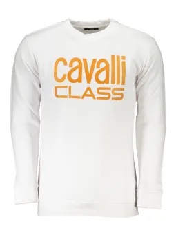 Cavalli Class Luxus Sweatshirt mit Goldlogo - Elegant & Stilvoll
