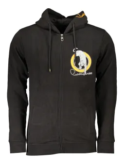 Cavalli Class Hoodie Schwarz-Gelb im Bison-Design