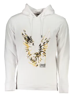 Cavalli Class Luxus Hoodie mit Gold-Adlerprint
