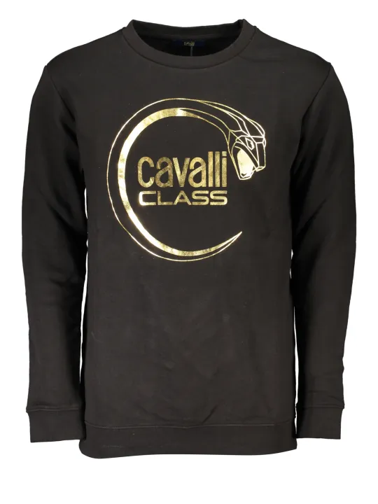 "Cavalli Class Startseite im Sale | CAVALLI CLASS SCHWARZES HERREN-SWEATSHIRT MIT ZIP-OUT online kaufen"|Planet-Deluxe