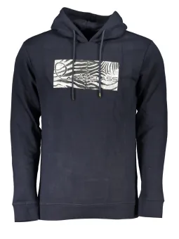 "Cavalli Class Hoodie Blau - Zebra-Print Sweatshirt"