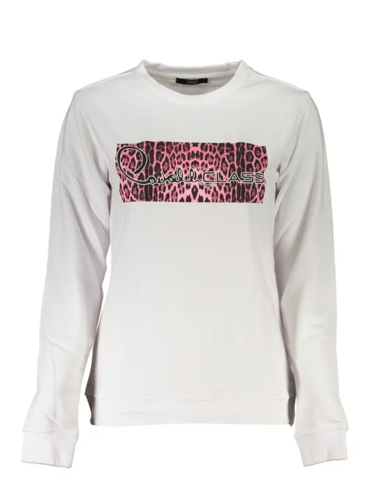 "Cavalli Class Sweatshirts im Sale | Cavalli Class Luxus Sweatshirt Pink Leopard online kaufen"|Planet-Deluxe