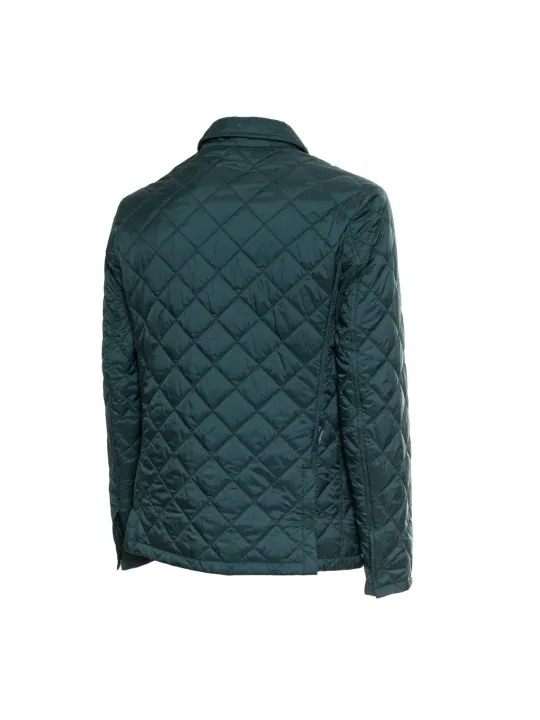 Grüne gesteppte Husky Winterjacke wendbar