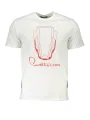 "Cavalli Class T-Shirts im Sale | Cavalli Class Weißes Luxus T-Shirt mit Auto-Design online kaufen"|Planet-Deluxe