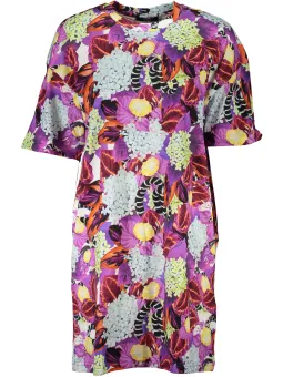 Cavalli Class Eleganz Kleid - Violett mit Blumenmuster