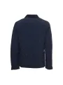 Navyblaue gesteppte Jacke Nahaufnahme