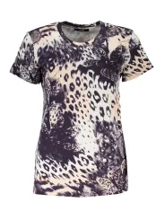 "Cavalli Class T-Shirts im Sale | Cavalli Class Leopardenschmetterling TShirt online kaufen"|Planet-Deluxe