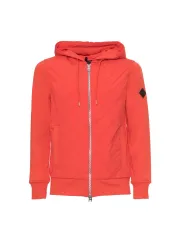 Orange Kapuzenjacke mit Diamantmuster