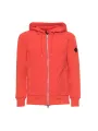 Orange Kapuzenjacke mit Diamantmuster