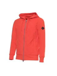 Leuchtend orangefarbener Husky Kapuzenpullover