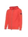 Leuchtend orangefarbener Husky Kapuzenpullover
