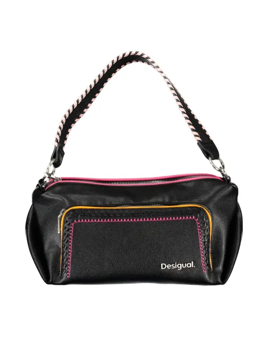 "Desigual Einzelstücke & Seltenheiten im Sale | Desigual Style Handtasche Schwarz Pink Gelb online kaufen"|Planet-Deluxe
