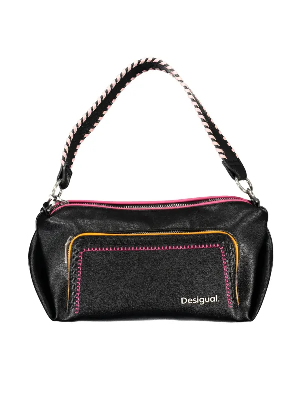 "Desigual Einzelstücke & Seltenheiten im Sale | Desigual Style Handtasche Schwarz Pink Gelb online kaufen"|Planet-Deluxe