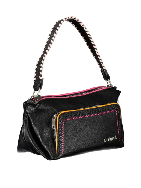 "Desigual Einzelstücke & Seltenheiten im Sale | Desigual Style Handtasche Schwarz Pink Gelb online kaufen"|Planet-Deluxe