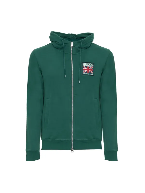 Grüne Husky Kapuzenjacke mit Reißverschluss Grüne Husky Kapuzenjacke mit Reißverschluss