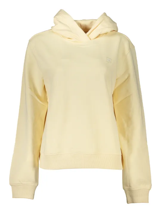 "Calvin Klein Sweatshirts im Sale | Calvin Klein Pastellgelb Hoodie Nachhaltig und Bequem online kaufen"|Planet-Deluxe
