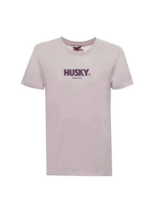 Rosa Husky T-Shirt mit Aufschrift