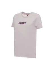Graues Husky-Logo-T-Shirt