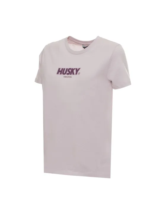Graues Husky-Logo-T-Shirt