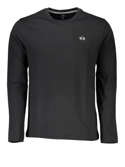 LA MARTINA Schwarzes Klassik Langarmshirt für Herren