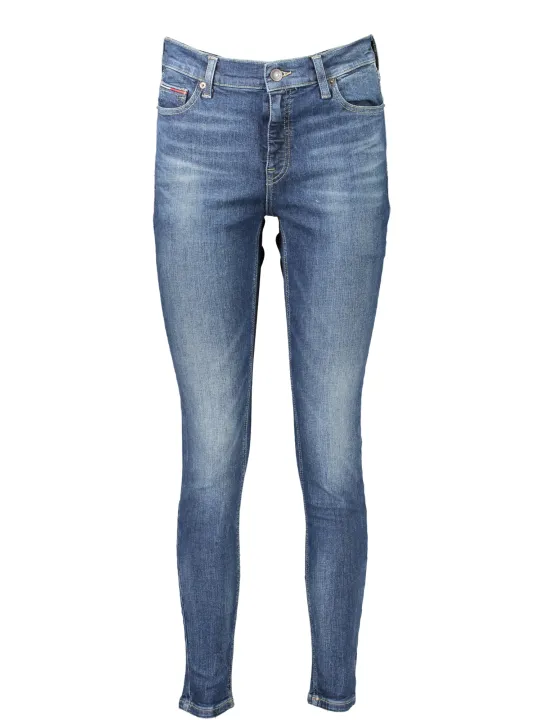 "Tommy Hilfiger Jeans im Sale | **Tommy Hilfiger Nora Röhrenjeans DW0DW16039_BL1BK – Moderne Skinny Jeans mit Mittlerer Leibhöhe und 5-Taschen-Design** online kaufen"|Planet-Deluxe