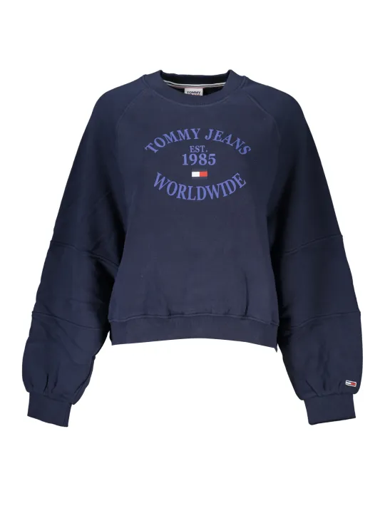 "Tommy Hilfiger Sweatshirts im Sale | Tommy Hilfiger DW0DW16137_BLC87 Damen Sweatshirt – Lässiger Langarm-Style mit Ikonischem Druck, Gebürsteter Innenseite & Run online kaufen"|Planet-Deluxe