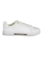 "Tommy Hilfiger Sneakers im Sale | Tommy Hilfiger Damen Sneaker FW0FW07634F_BIYBS - Weiß mit Goldakzenten, Zeitloser Stil und Komfort für jeden Tag online kaufen"|Planet-Deluxe