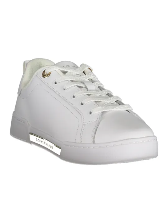 "Tommy Hilfiger Sneakers im Sale | Tommy Hilfiger Damen Sneaker FW0FW07634F_BIYBS - Weiß mit Goldakzenten, Zeitloser Stil und Komfort für jeden Tag online kaufen"|Planet-Deluxe