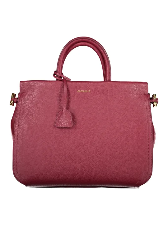 Elegante Coccinelle Handtasche in Beerenfarbe aus Leder