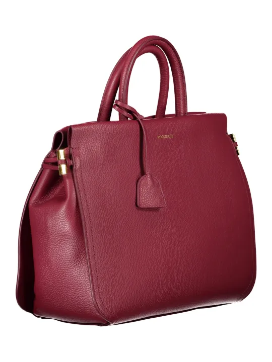 Elegante Coccinelle Handtasche in Beerenfarbe aus Leder