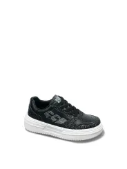 Schwarze Cavalli Class Ledersneaker Damen