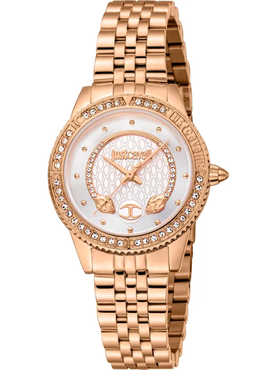 Gelbe Just Cavalli Diamant Damenuhr