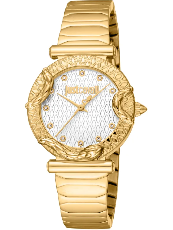Goldene Just Cavalli Damenuhr Gelb Goldene Just Cavalli Damenuhr Gelb