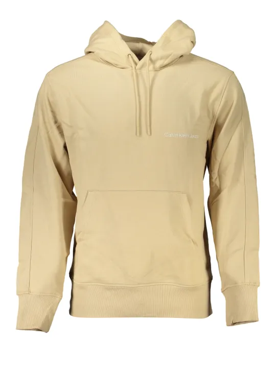 "Calvin Klein Sweatshirts im Sale | Calvin Klein Beige Hoodie Regenerative Baumwolle online kaufen"|Planet-Deluxe